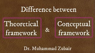 Difference between theoretical framework and conceptual framework [upl. by Tracay]