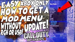 Black ops 2 HOW TO GET A MOD MENU EASY WITHOUT ANY USB OR MODDED XBOX WORKS FOR XBOX ONE amp 360 [upl. by Tybald]