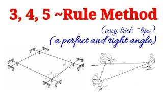 3 4 5 rule  How to Make a perfect Right Angle  3 4 5 rule  345 rule  Guniya [upl. by Akimik]