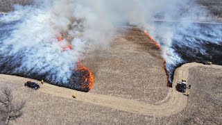 MacLean Bottoms Wildlife Management Area Prescribed Burn  NDGF  05302022 [upl. by Ocsic]