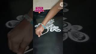 Simple beautiful kolam design daily muggulu side designs tamil tamilsong tamilgo tamilputheandu [upl. by Ahsikym]