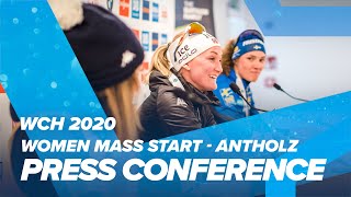 Antholz 2020 Women Mass Start Press Conference [upl. by Gnus232]