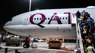 16 HOURS in ECONOMY CLASS  Qatar Airways  Boeing 777200LR  Doha  Auckland [upl. by Meirrak]