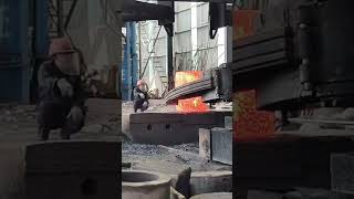 Forging a super large cylinder  Amazing heavyduty forging video ironsmith [upl. by Meehyr]