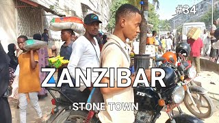 STONETOWN ZANZIBAR A PARADISE WALKING TOUR AT STONE TOWN BUSY EVENING ON CHRISTMAS DAY 🎄 Pt35 [upl. by Lysander412]