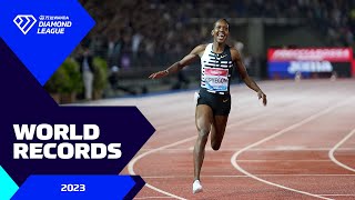 Every WORLD RECORD from 2023  Wanda Diamond League [upl. by Aramo409]