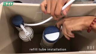 How to Change a Top Fixed Push Button Dual Flush Valve in a Toilet Cistern [upl. by Refannej513]