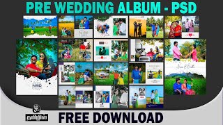 new pre wedding design pre wedding album design psd free download new pre wedding album design [upl. by Hosbein699]