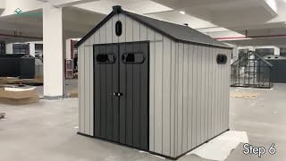 HOW TO INSTALL Outdoor Resin Storage Shed Installation Guide [upl. by Assilla416]