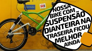 Amortecedor dianteiro na traseira da bike Parte 2 Ela ficou ainda melhor Pedaleria [upl. by Aima801]