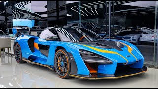 Bugatti Chiron Ferrari Monza SP2 McLaren Senna  Insane Supercar Paradise at Exotic Cars DUBAI [upl. by Lengel]