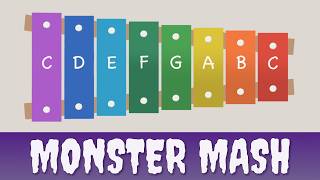 How to play Monster Mash on a Xylophone Easy Songs Tutorial [upl. by Odnamla]