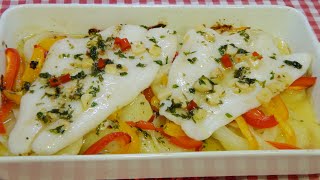 Cómo cocinar Fletán  Receta de pescado a la Donostiarra [upl. by Karli]