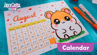 DIY  AUGUST Calendar  Bullet journal decoration organization ideas [upl. by Ecnav]