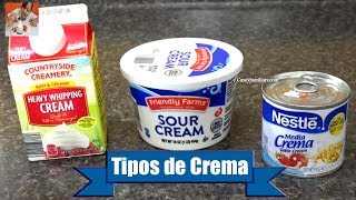 Tipos de Crema para Postres y para Cocinar  Recetas en Casayfamiliatv [upl. by Htebzile]