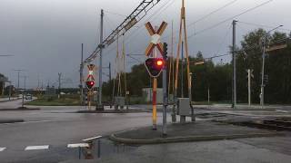 Level Crossing Industrivägen Stenungsund Bohuslän Sweden [upl. by Kreager]