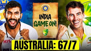 Day 1 Stumps  Boom Boom Bumrah on Top in Perth  Australia in Huge Trouble 677 India vs Australia [upl. by Mateusz176]