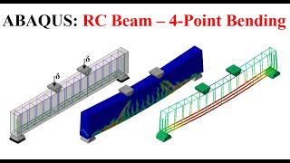 26 ABAQUS Tutorial RC Beam under 4Point Bending [upl. by Braynard]