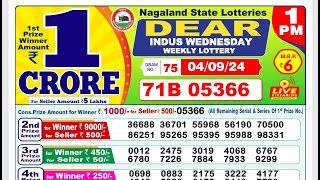 DEAR LOTTERY SAMBAD 1PM RESULT TODAY 04092024 [upl. by Pittel]