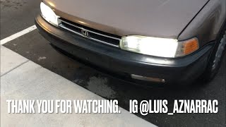 Honda Accord 1991 CB7 headlight conversion halogen to LED [upl. by Boudreaux894]