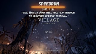 Resident Evil Village Speedrun PC  No recovery  Full playthrough  Japanese audio  バイオハザード [upl. by Okin29]