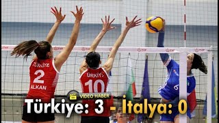 11 Avrupa İşitme Engelliler Voleybol Şampiyonası  Türkiye 3  İtalya 0 [upl. by Manvel385]