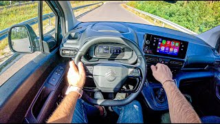 NEW Citroen Berlingo Van XL 15 BlueHDi 102 hp 0100 POV Test Drive 2183 Joe Black [upl. by Eadmund]