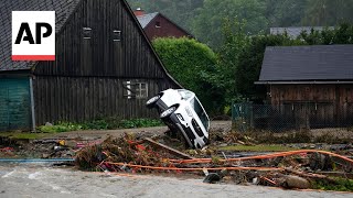 Devastating floods leave widespread chaos in their wake in Czech Republic [upl. by Einnoj774]