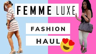 femmeluxefinery femme luxe haul deutsch  NNBeautyTwins  fashionhaul 2019 [upl. by Aratahc332]