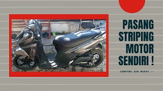 Pasang Striping  Stiker Motor di Yamaha Mio Soul GT 125  Motovlog  tutorial [upl. by Cissiee]