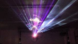 NRG Laser Know How 3W RGB ILDA 30K 3D Laser Beam Light Show Demonstration [upl. by Spalla839]