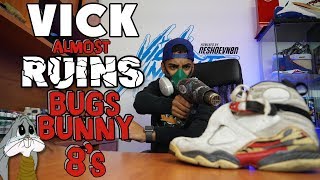 Vick Almighty almost ruins Bugs Bunny Air Jordan 8 [upl. by Sirred]