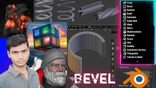 blender bevel Modifier 3D Animation Blender Object modelling  how to create Object basic Blender [upl. by Koetke]