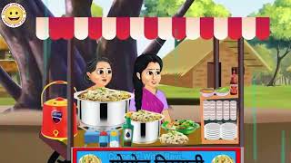 बारिश में मोमोज बिरयानी बेचने वाली गरीब सास बहू Cartoon VideosMother amp DaughterInLaw Momo Biryani [upl. by Orian]