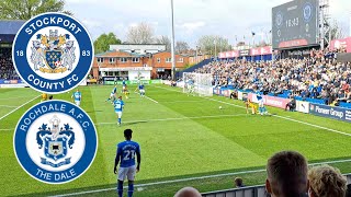 STOCKPORT COUNTY FC VS ROCHDALE AFC  10  Confirmed relegation  Edgeley Park [upl. by Verger]