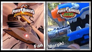 Dino Thunder White amp Dino Super Charge Silver Power Rangers Fan Morph No VFX [upl. by Urbas]