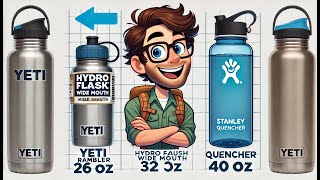 Yeti Rambler vs Hydro Flask vs Stanley Quencher Which Water Bottle is Best [upl. by Nam]