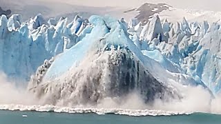 HUGE GLACIER COLLAPSE  caught on video [upl. by Assenov]