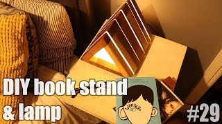 Bedside table lamp and book stand in one  step by step build [upl. by Cobby]