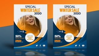 Creative Business Flyer Template Design In Photoshop  Adobe Photoshop Tutorial [upl. by Zasuwa]