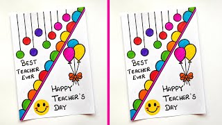 Easy and Cute Teachers day Card  Teachers day Greeting card  Handmade Teachers Day card Idea [upl. by Jonas]