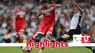 Match Highlights  Derby 1 Boro 0  Matchday 2 [upl. by Corbett]