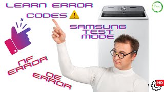 Samsung Washer Diagnostic Mode Learn how to find Error Codes on a Samsung Washer [upl. by Qifahs]