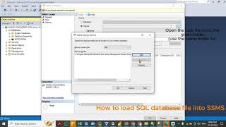 How to Load MS SQL database into SSMS [upl. by Farmer]