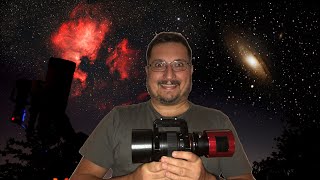 Connecting a DSLR Lens to an Astrophotography Camera  on a Celestron 6SE with a Wedge [upl. by Kylynn668]