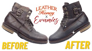 How to Clean Condition and Remove DEEP Scuffs From Leather Boots  Leather Honey Saves You Money [upl. by Aivital]