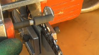 Granberg precision grinder and accurate depth guage raker setting for chainsaw chain [upl. by Hultgren]