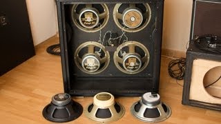 Celestion high gain comparison G1250GL Lynchback  G12H30 G12M65 Creamback G12T75 V30 [upl. by Norvun]