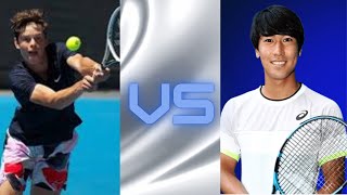 Yosuke Watanuki 綿貫陽介 Vs Alexander Blockx BEL2024 Hyogo Noah Challenger [upl. by Anilak]