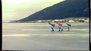 Marathonschaatsen Weissensee 1994 Finale 100 km Hotze Zandstra [upl. by Yenobe]